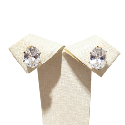 Brinco Oval Cristal G - Br1578