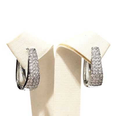 Brinco Argola Bico de Pato G - Ródio - Br1392